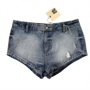 NEW SER.O.YA women's nancy micro denim shorts in high tide